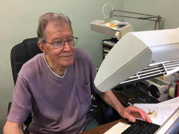 Ed Crockett at his desk